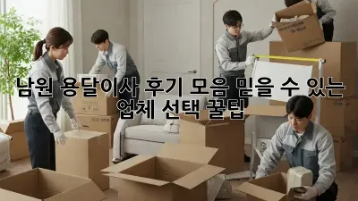 남원 용달이사 후기 모음: 믿을 수 있는 업체 선택 꿀팁!