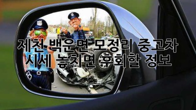 제천 백운면 모정리 중고차 시세, 놓치면 후회할 정보🚨